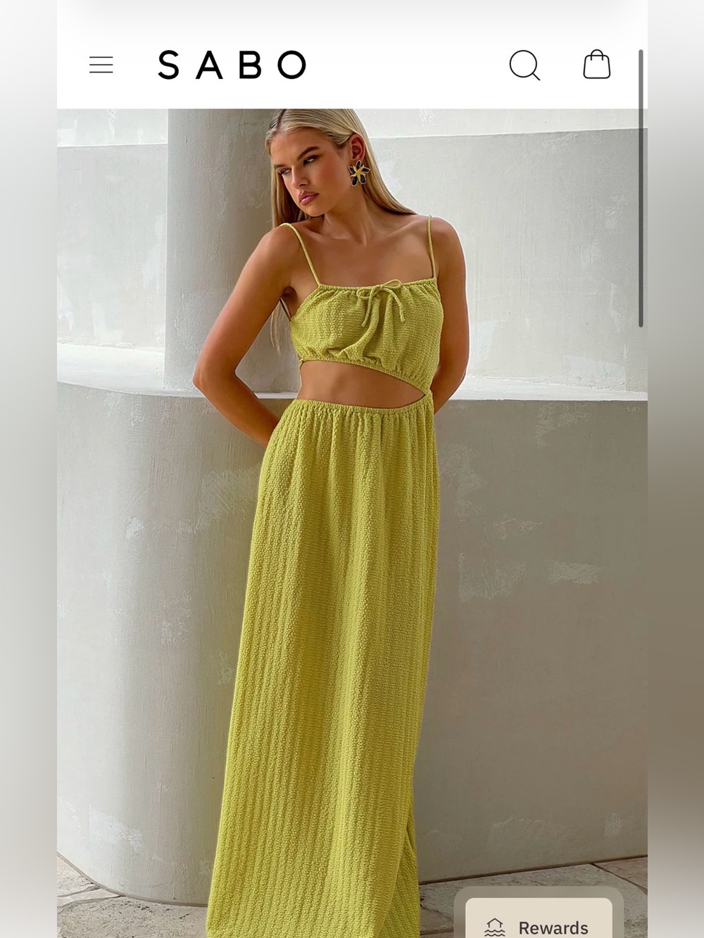 Sabo Skirt Women's Lime Green Two-Piece connected maxi skirt